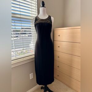 Mossimo Supply Co. Black Maxi Dress with Gold Accents